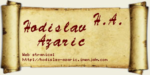 Hodislav Azarić vizit kartica